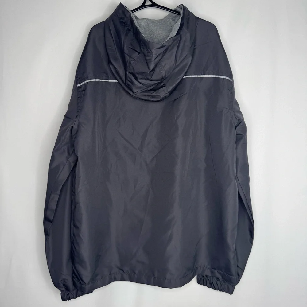NWT Distortion Kids Medium (10/12) Water Resistant Raincoat - Black Grey Lining‎